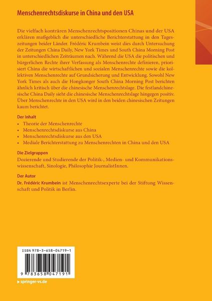 Produktbild: Menschenrechtsdiskurse in China und den USA