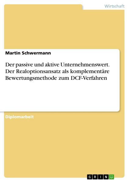 Produktbild: Der passive und aktive Unternehmenswert