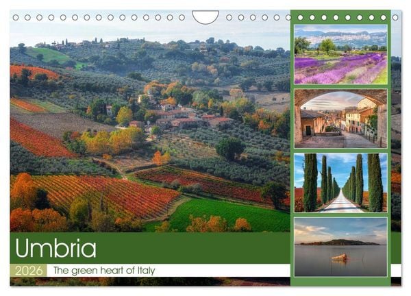 Produktbild: Umbria The green heart of Italy (Wall Calendar 2026 DIN A4 landscape), CALVENDO 12 Month Wall Calendar