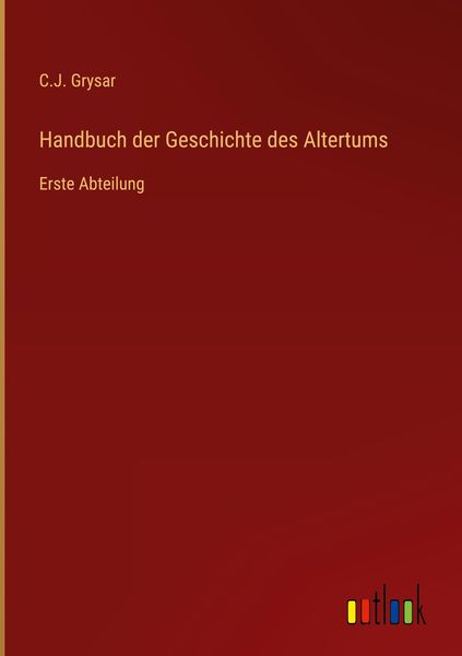 Produktbild: Handbuch der Geschichte des Altertums