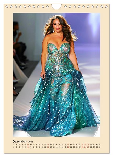 Produktbild: Plus Size Models in glamour&ouml;ser High Fashion (Wandkalender 2026 DIN A4 hoch), CALVENDO Monatskalender