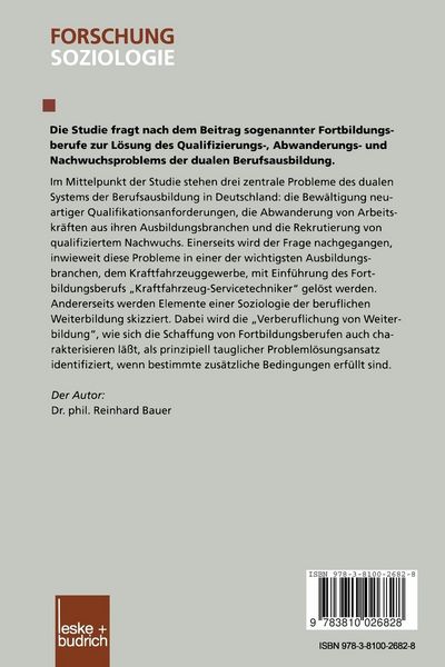 Produktbild: Verberuflichung von Weiterbildung und die Zukunft der dualen Berufsausbildung