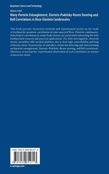 Produktbild: Many-Particle Entanglement, Einstein-Podolsky-Rosen Steering and Bell Correlations in Bose-Einstein Condensates