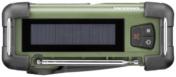 Produktbild: Sangean MMR-99 FM Green Outdoorradio UKW, MW Notfallradio, Bluetooth&reg; Solarpanel, spritzwassergesch&uuml;tzt, staubdicht Gr&uuml;n