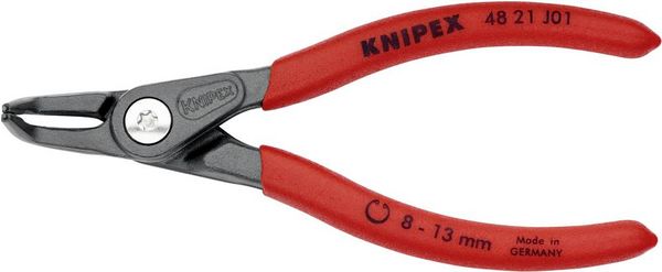 Produktbild: Knipex 48 21 J01 Seegeringzange Passend f&uuml;r (Seegeringzangen) Innenringe 8-13 mm Spitzenform (Details) abgewinkelt 90&deg;
