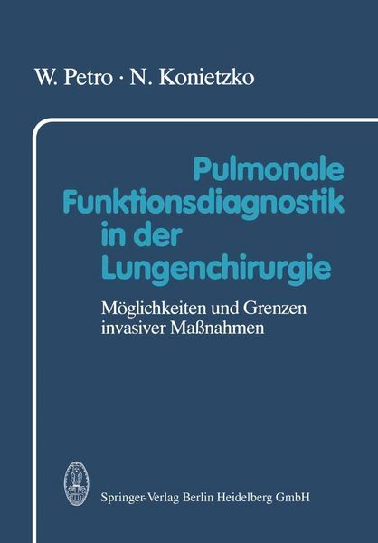 Produktbild: Pulmonale Funktionsdiagnostik in der Lungenchirurgie