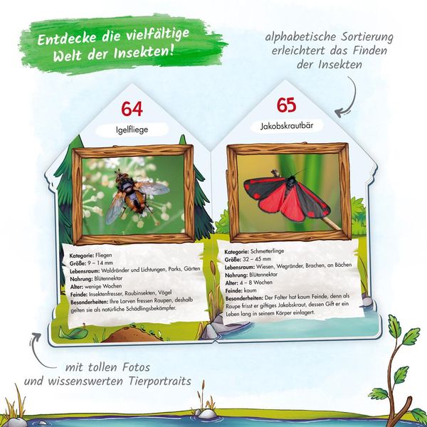 Produktbild: Tr&ouml;tsch Buch in Hausform 101 Heimische Insekten von A bis Z, die du kennen solltest