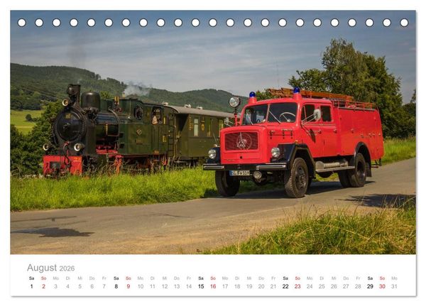 Produktbild: Schmalspurbahn Dampflok Bieberlies (Tischkalender 2026 DIN A5 quer), CALVENDO Monatskalender