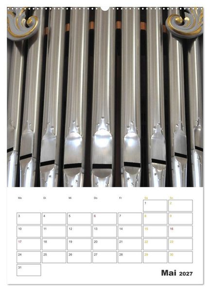 Produktbild: Orgeln zum Verlieben! (Wandkalender 2027 DIN A2 hoch), CALVENDO Monatskalender