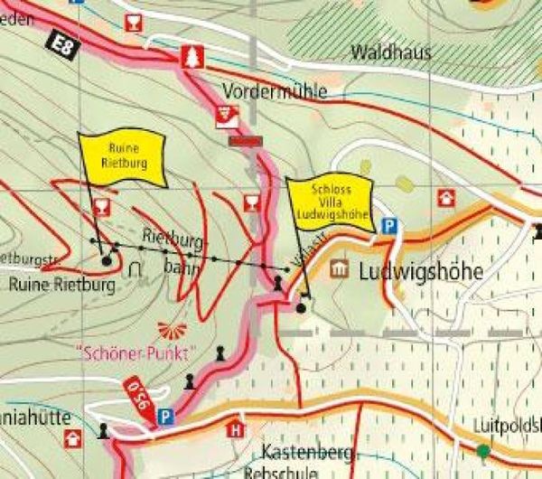 Produktbild: Publicpress Leporello Wanderkarte Pf&auml;lzer Weinsteig, Bockenheim, Schweigen-Rechtenbach 1:25.000