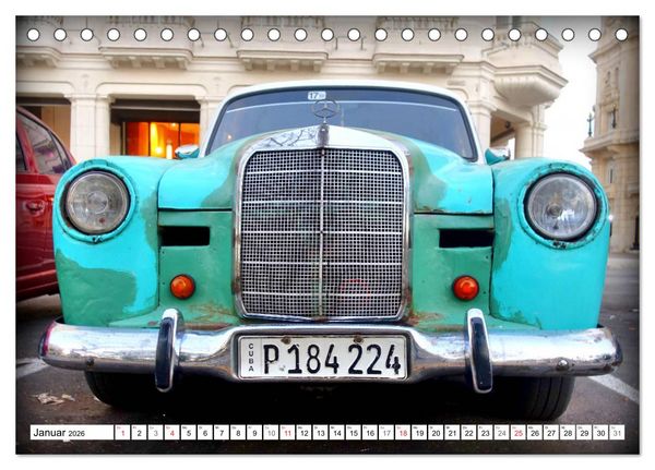 Produktbild: Mercedes-Benz Typ 180 - Ein deutscher Klassiker in Kuba (Tischkalender 2026 DIN A5 quer), CALVENDO Monatskalender