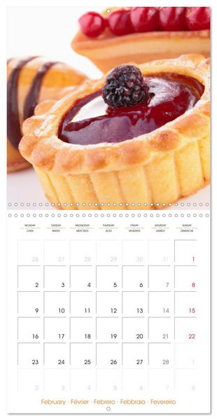 Produktbild: Art culinaire p&acirc;tisseries (Calendrier mural carr&eacute; 2026 30x30 cm) Calendrier double avec une page pour vos prises de notes