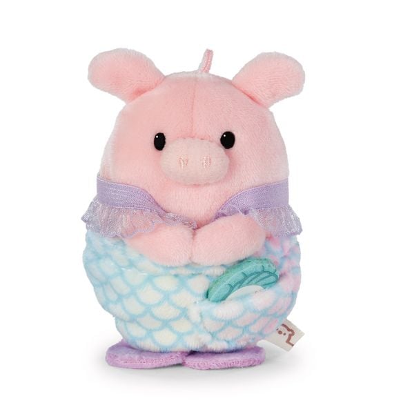 NICI Kuscheltier mymochi Schwein Onk mit Muschel und Meerjungfraukostüm rosa 8cm Geschenkbox