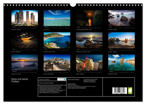 Produktbild: Ibiza und seine Farben (Wandkalender 2026 DIN A3 quer), CALVENDO Monatskalender