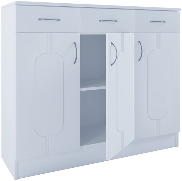 Holz Kommode Sideboard Anrichte Balia 3 Drehtüren