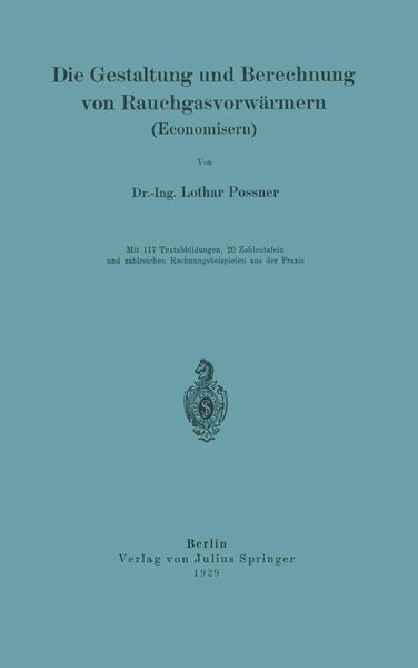 Produktbild: Die Gestaltung und Berechnung von Rauchgasvorw&auml;rmern (Economisern)