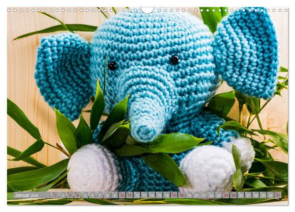 Produktbild: Amigurumi - Die geh&auml;kelte Welt (Wandkalender 2026 DIN A3 quer), CALVENDO Monatskalender