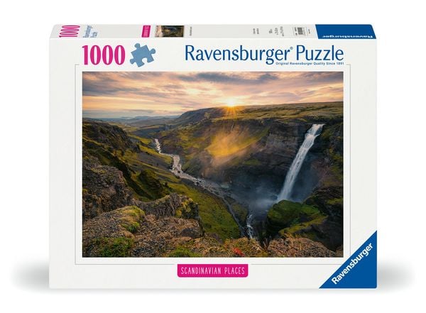 Produktbild: Erwachsenenpuzzle 1000 Teile - Haifoss auf Island