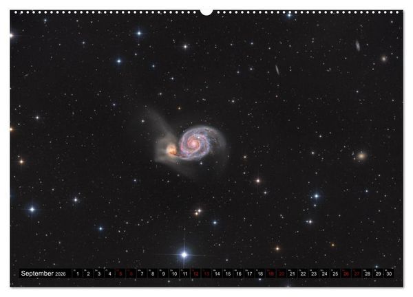 Produktbild: Galaxien im Universum (hochwertiger Premium Wandkalender 2026 DIN A2 quer), Kunstdruck in Hochglanz