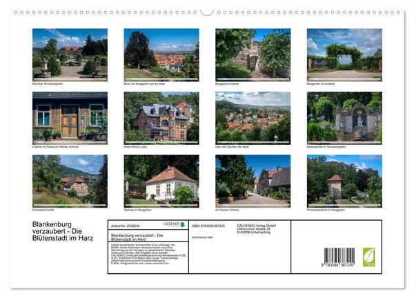 Produktbild: Blankenburg verzaubert - Die Bl&uuml;tenstadt im Harz (hochwertiger Premium Wandkalender 2027 DIN A2 quer), Kunstdruck in Hochglanz