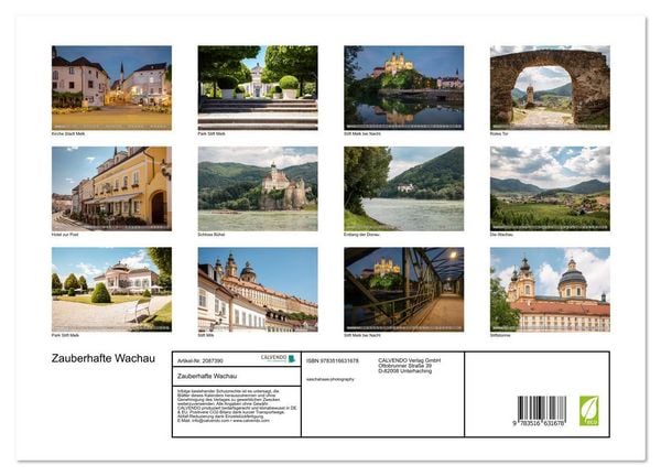 Produktbild: Zauberhafte Wachau (hochwertiger Premium Wandkalender 2026 DIN A2 quer), Kunstdruck in Hochglanz