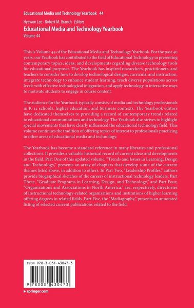 Produktbild: Educational Media and Technology Yearbook