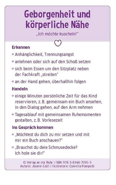 Produktbild: Was ich brauche &ndash; 30 Bed&uuml;rfnisse von Kita-Kindern verstehen und besprechen
