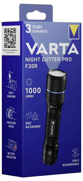 Produktbild: Varta Cons.Varta LED-Taschenlampe F20R mit Akku