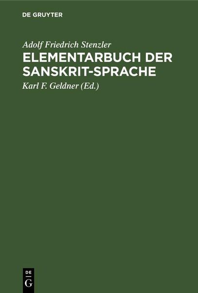 Produktbild: Elementarbuch der Sanskrit-Sprache
