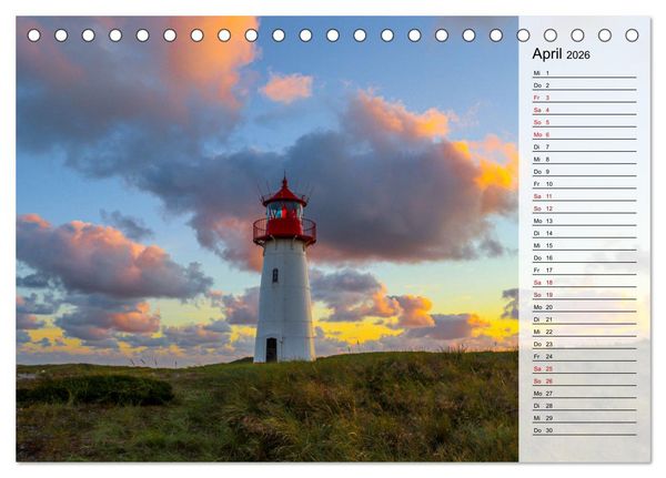 Produktbild: Sylt - Magie der Abendstunden (Tischkalender 2026 DIN A5 quer), CALVENDO Monatskalender