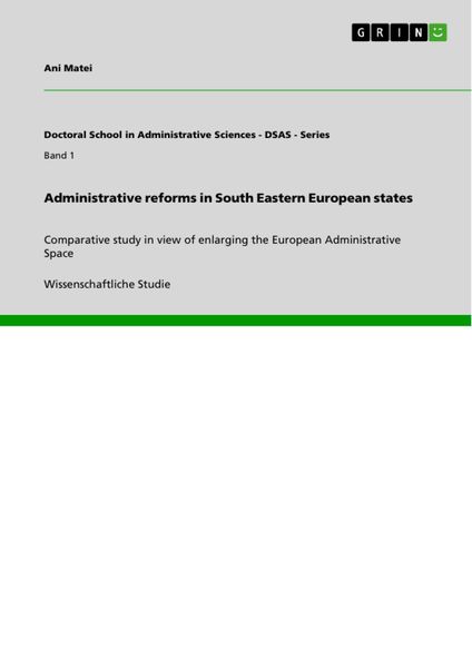 Produktbild: Administrative reforms in South Eastern European states