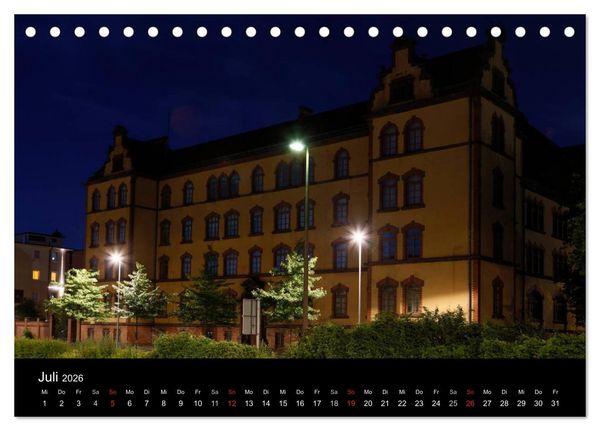 Produktbild: Oldenburg bei Nacht (Tischkalender 2026 DIN A5 quer), CALVENDO Monatskalender