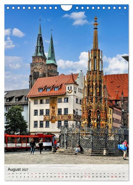 Produktbild: N&uuml;rnberg in Hochformat (Wandkalender 2027 DIN A4 hoch), CALVENDO Monatskalender