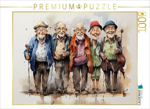Produktbild: CALVENDO Puzzle Lustige Rentner - Wandertag | 1000 Teile Lege-Gr&ouml;&szlig;e 64x48cm Foto-Puzzle f&uuml;r gl&uuml;ckliche Stunden