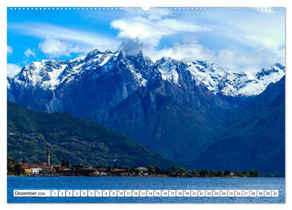 Produktbild: Bezaubernder Comer See (hochwertiger Premium Wandkalender 2026 DIN A2 quer), Kunstdruck in Hochglanz