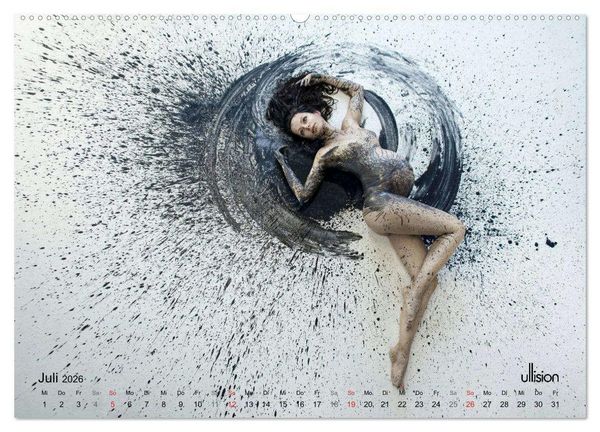 Produktbild: FARBSPIELE - Akt im Feuerwerk der Farben (hochwertiger Premium Wandkalender 2026 DIN A2 quer), Kunstdruck in Hochglanz