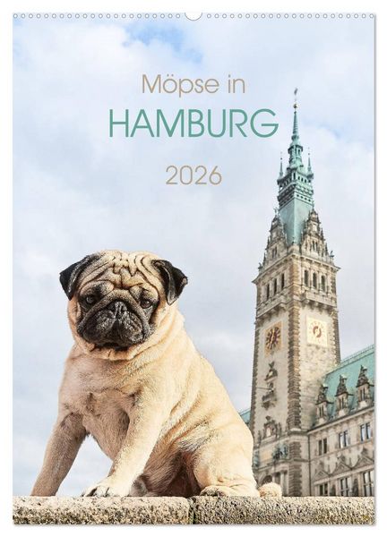 Produktbild: M&ouml;pse in Hamburg (Wandkalender 2026 DIN A2 hoch), CALVENDO Monatskalender