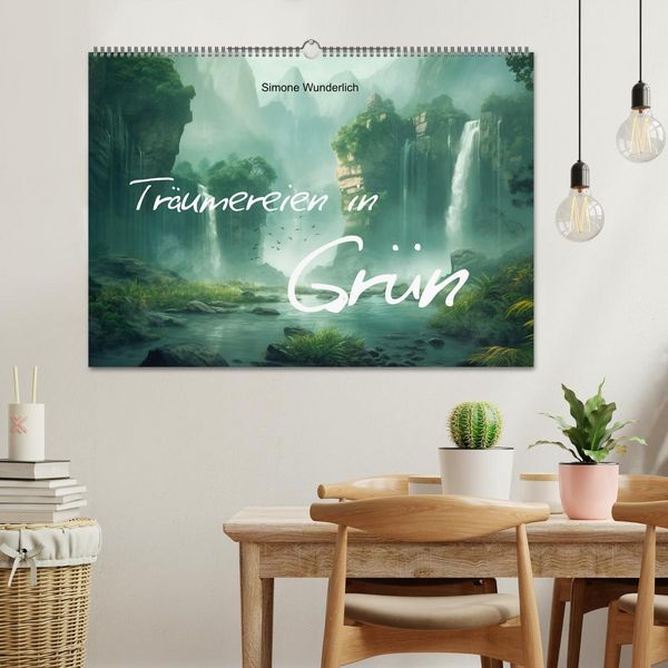 Produktbild: Tr&auml;umereien in Gr&uuml;n (Wandkalender 2026 DIN A2 quer), CALVENDO Monatskalender