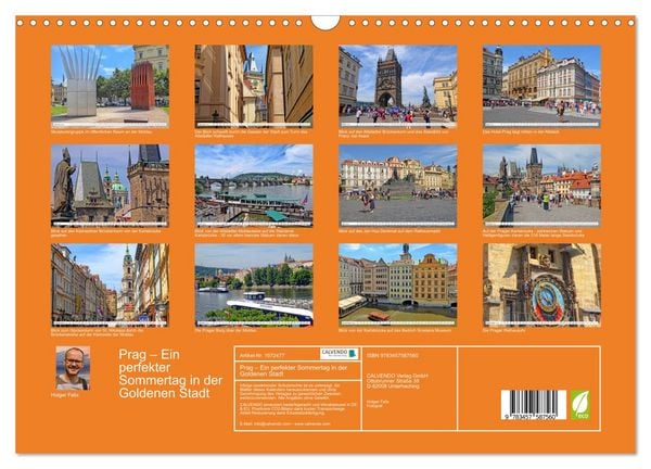 Produktbild: Prag &ndash; Ein perfekter Sommertag in der Goldenen Stadt (Wandkalender 2026 DIN A3 quer), CALVENDO Monatskalender