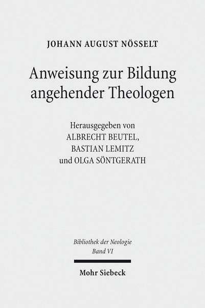 Produktbild: Anweisung zur Bildung angehender Theologen