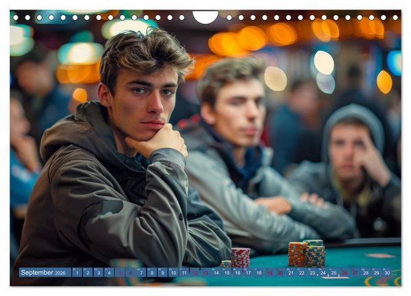 Produktbild: Poker Masters Texas Hold'em (Wandkalender 2026 DIN A4 quer), CALVENDO Monatskalender