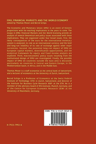 Produktbild: EMU, Financial Markets and the World Economy