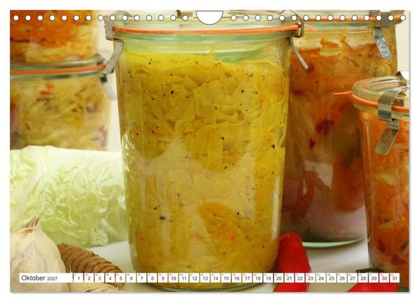 Produktbild: Fermentiertes Gem&uuml;se (Wandkalender 2027 DIN A4 quer), CALVENDO Monatskalender