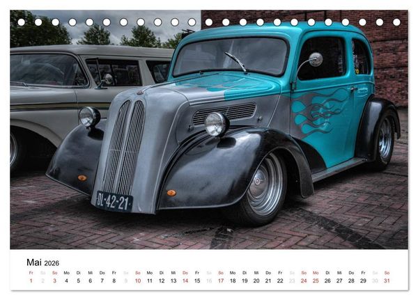 Produktbild: Custom Cars - M&auml;nnertr&auml;ume werden wahr (Tischkalender 2026 DIN A5 quer), CALVENDO Monatskalender