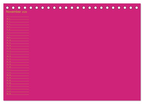 Produktbild: Bastel-Geburtstagskalender pink / Geburtstagskalender (Tischkalender 2026 DIN A5 quer), CALVENDO Monatskalender
