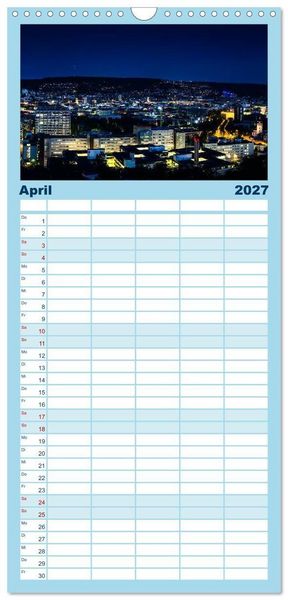 Produktbild: Familienplaner 2027 - STUTTGART 2027 auf den zweiten Blick mit 5 Spalten (Wandkalender, 21 x 45 cm) CALVENDO