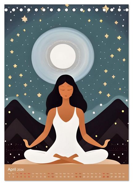 Produktbild: Meditation Unites (Desk Calendar 2026 DIN A5 portrait), CALVENDO 12 Month DeskCalendar