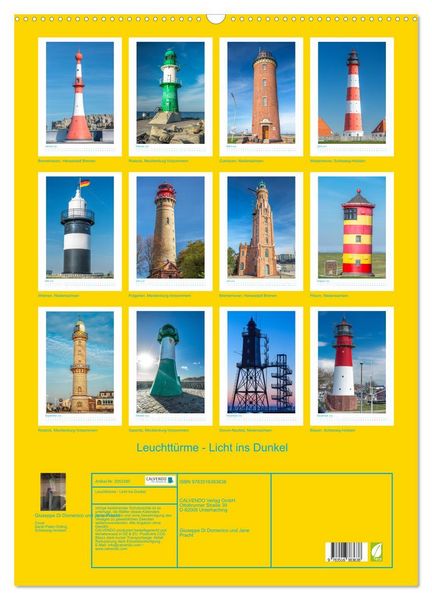 Produktbild: Leuchtt&uuml;rme - Licht ins Dunkel (Wandkalender 2026 DIN A2 hoch), CALVENDO Monatskalender