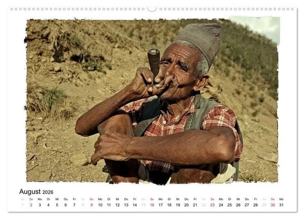Produktbild: BEGEGNUNGEN IN NEPAL (Wandkalender 2026 DIN A2 quer), CALVENDO Monatskalender