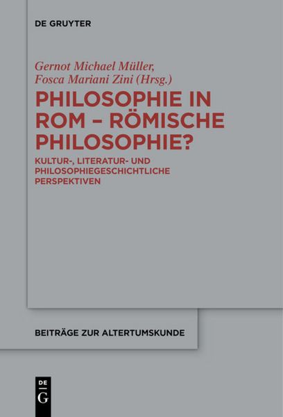 Produktbild: Philosophie in Rom - R&ouml;mische Philosophie?